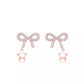 Aretes de lazo oro rosa