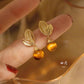 Aretes mariposa con piedra preciosa
