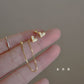 Aretes corazon con caída