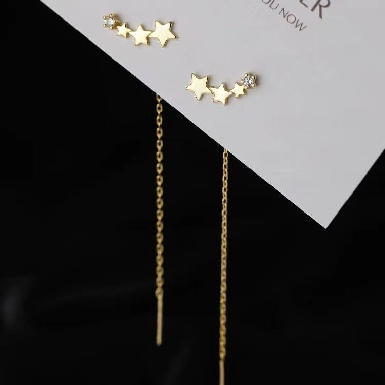Aretes estrella con caída