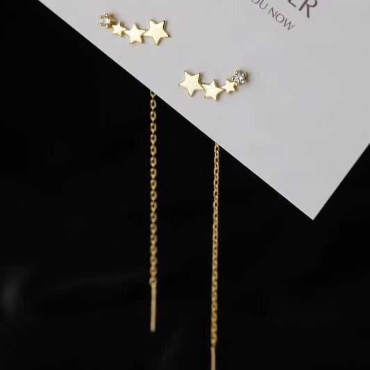 Aretes estrella con caída