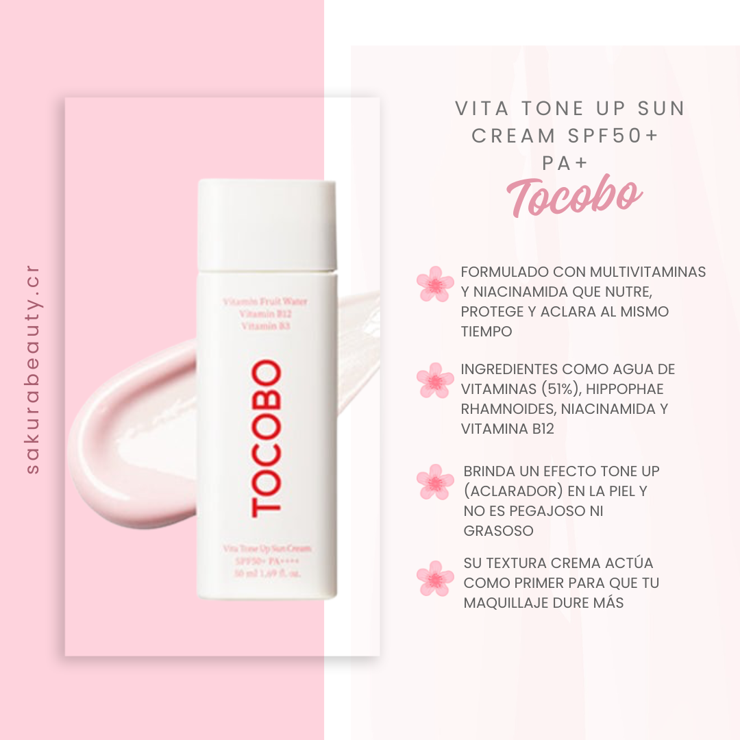 Bloqueador solar Vita Tone Up Sun Cream SPF50+ PA+ - Tocobo