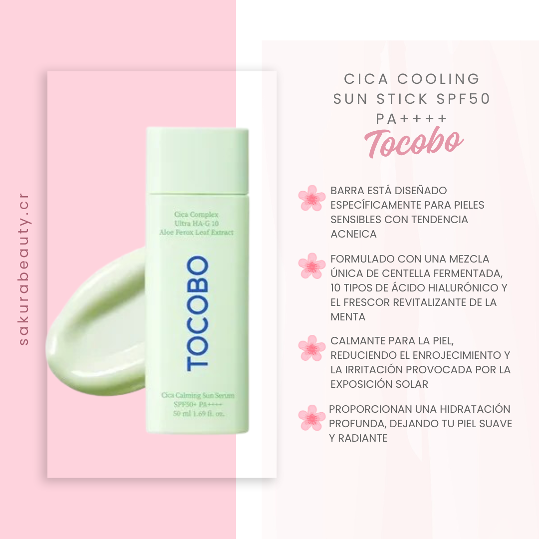 Bloqueador solar Cica Cooling Sun Stick SPF50 PA++++ - Tocobo