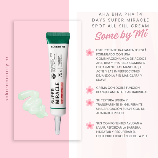 Crema AHA BHA PHA 14 Days Super Miracle Spot All Kill Cream - Some by Mi