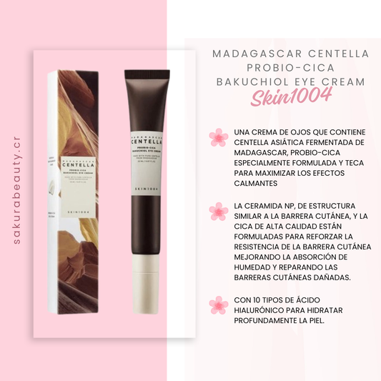 Crema para contorno de ojos Madagascar Centella Probio-Cica Bakuchiol Eye Cream - Skin 1004