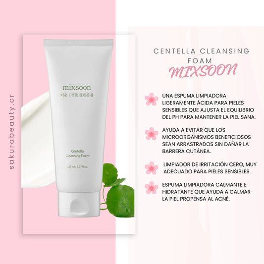 Limpiador facial en espuma Centella Cleansing Foam - MIXSOON