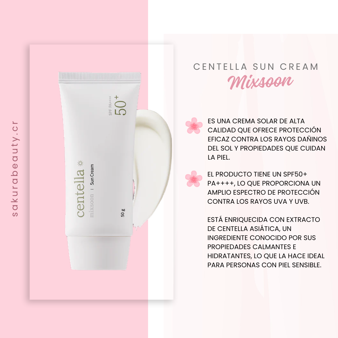 Bloqueador solar en crema Centella Sun Cream - MIXSOON