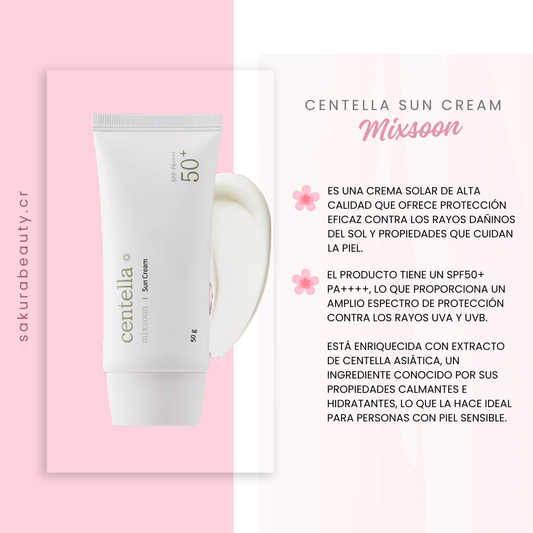 Bloqueador solar en crema Centella Sun Cream - MIXSOON