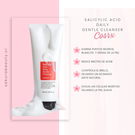 Limpiador facial en espuma Salicylic Acid Daily
Gentle Cleanser - COSRX