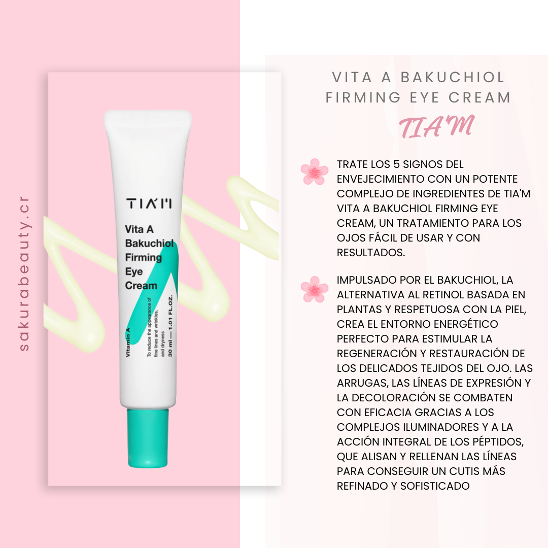 Crema para contorno de ojos Vita A Bakuchiol Firming Eye Cream - Tiam