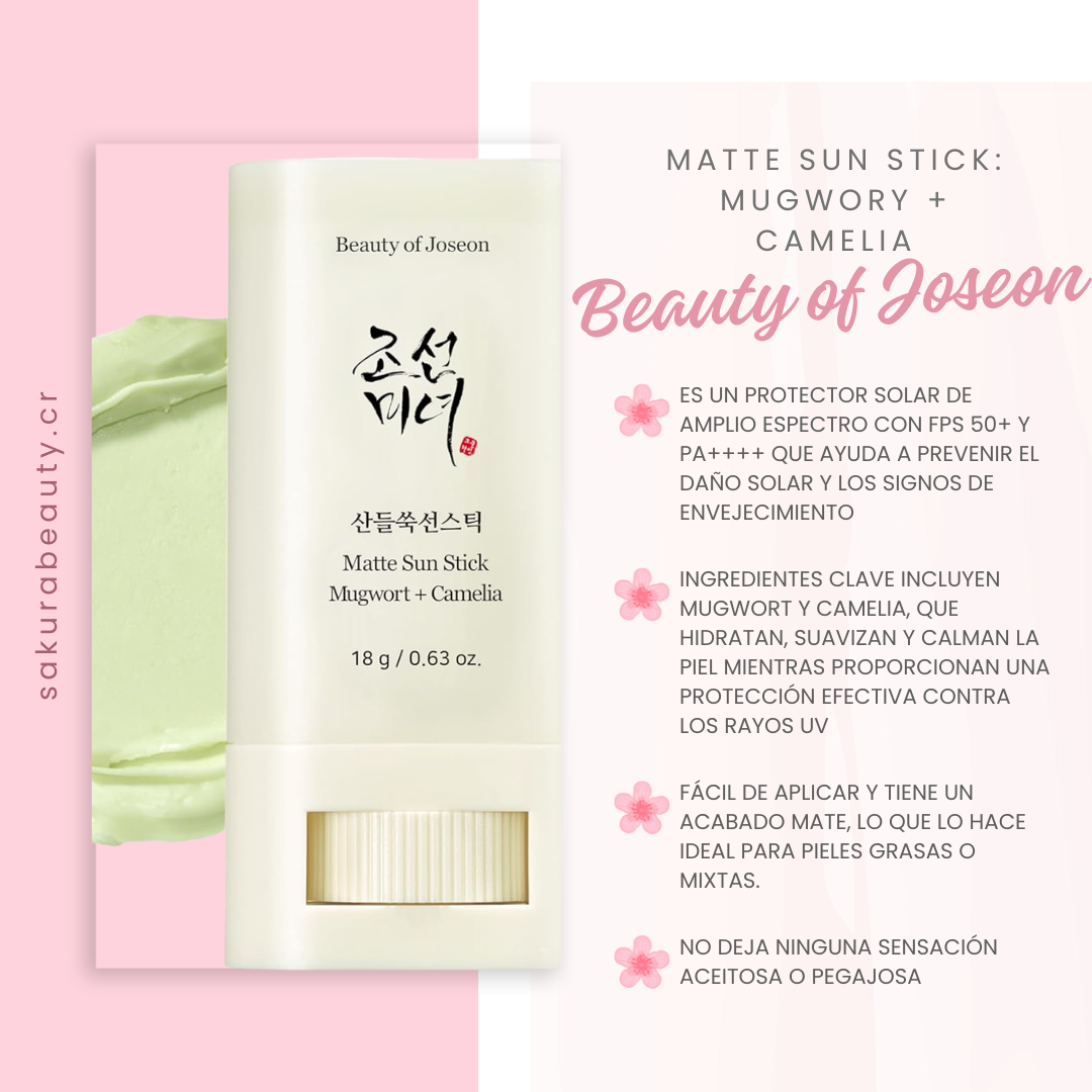 Bloqueador en barra Matte Sun Stick: Mugwory + Camelia - Beauty of Joseon