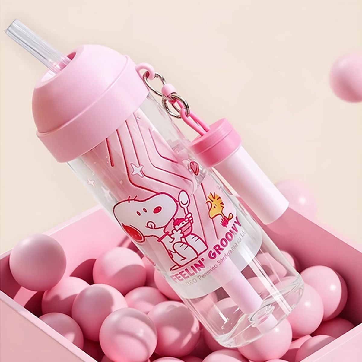 Botella celeste snoopy