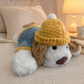 Peluche perro con gorro