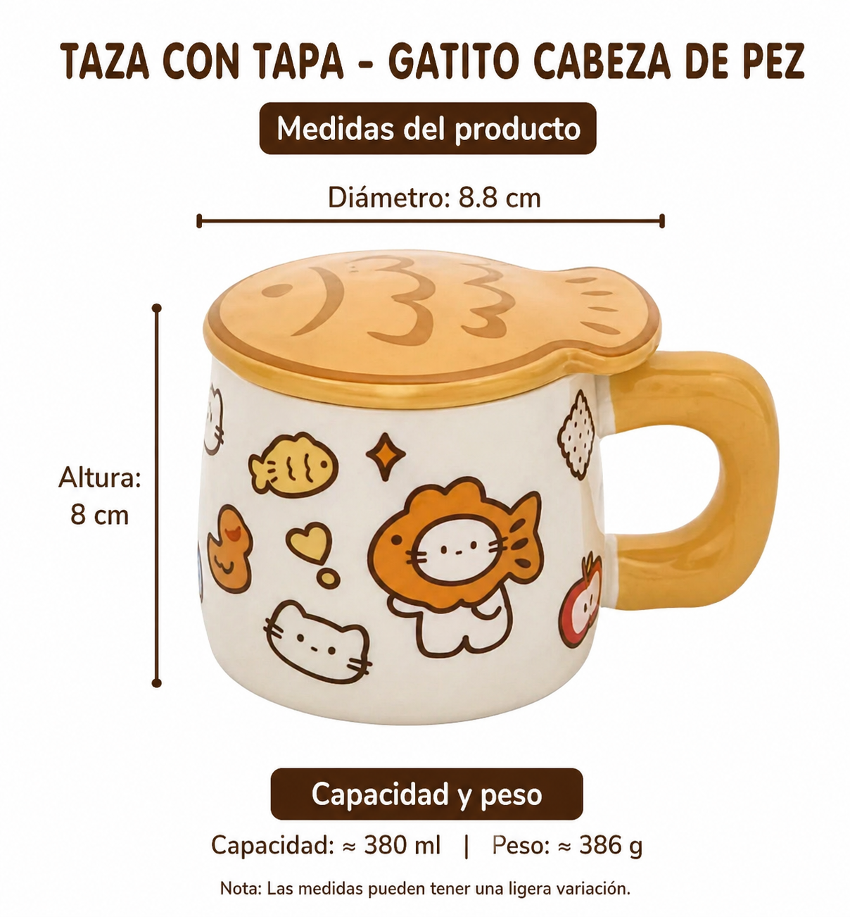 Jarra gato con tapa
