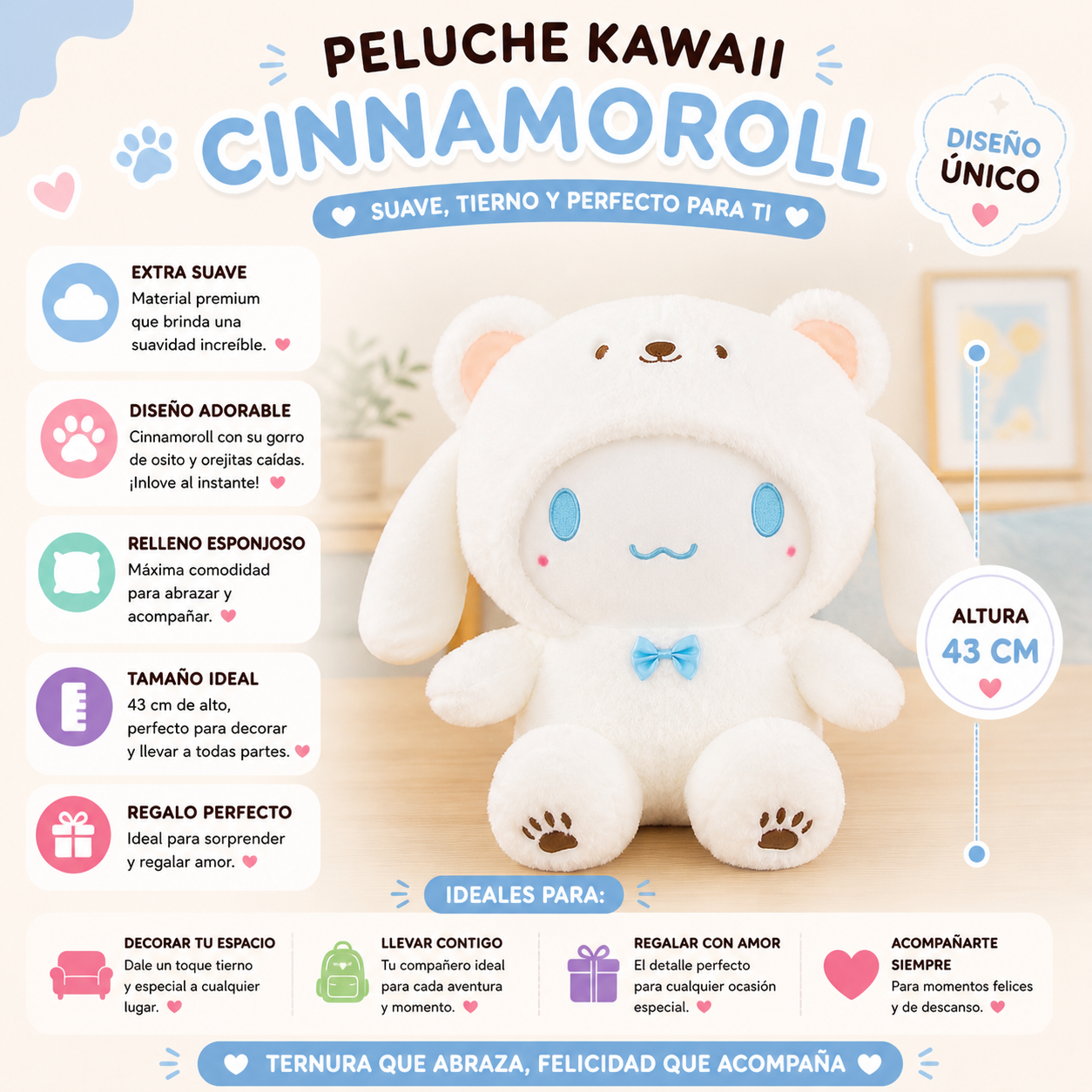 Peluche Cinnamon Roll oso