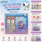 Kit de Stickers estilo sello Snoopy azul