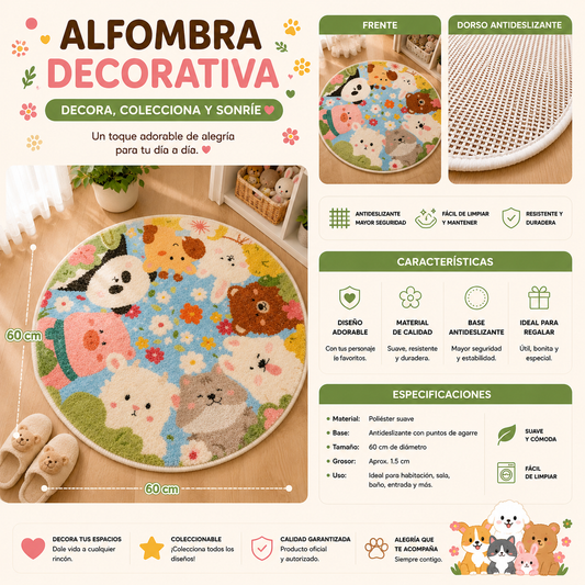 Alfombra animales redonda