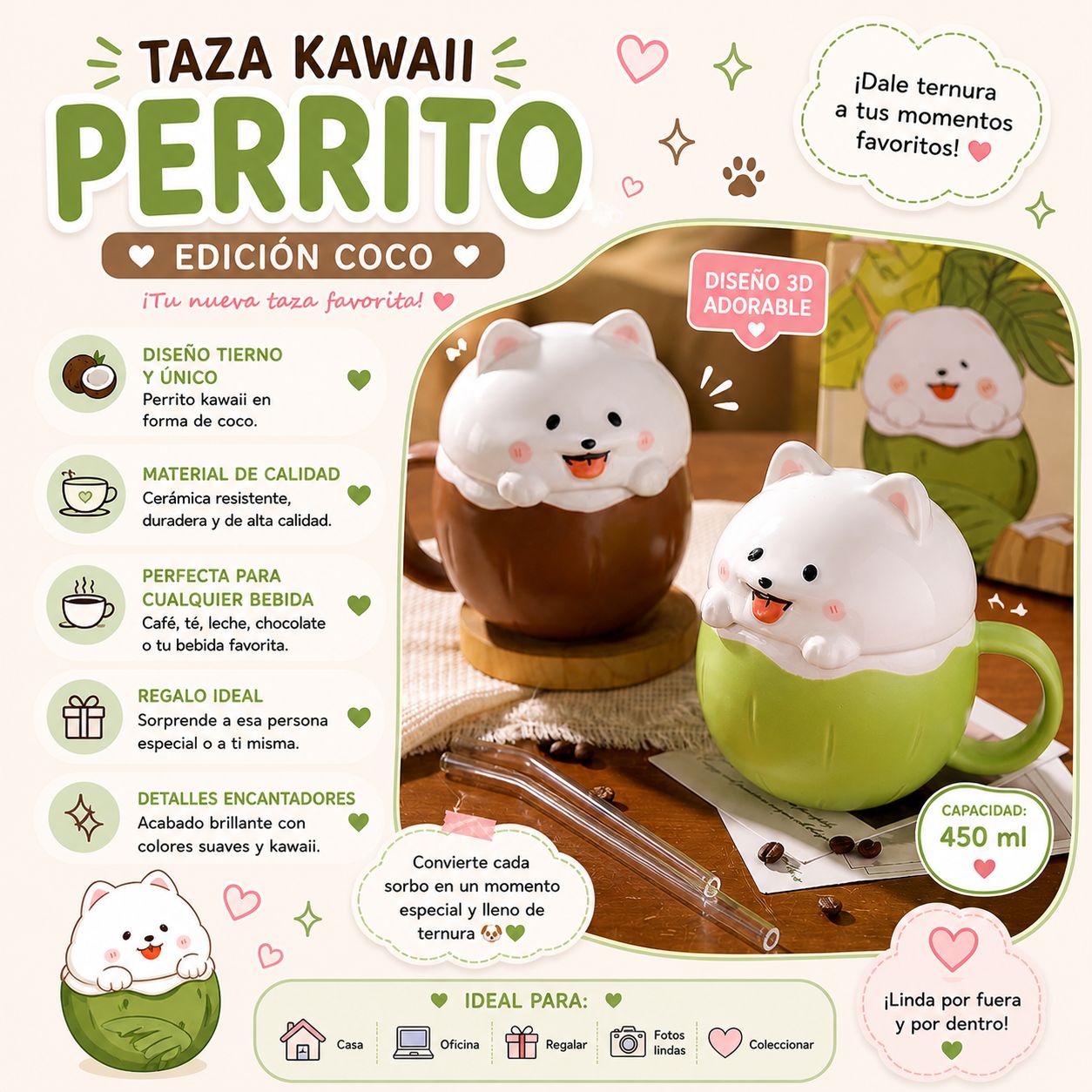 Jarra perro con tapa