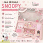 Set de papelería Snoopy Rosa