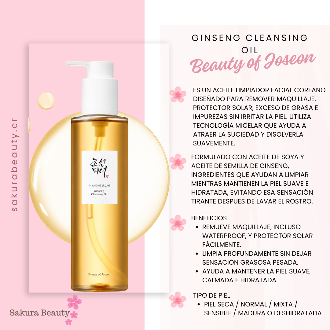 Limpiador facial en aceite Ginseng Cleansing Oil - Beauty of Joseon